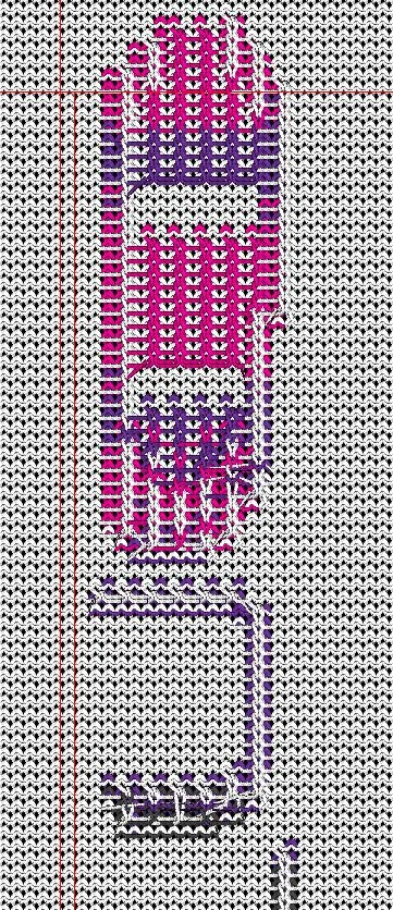 Distorted Text Intarsia