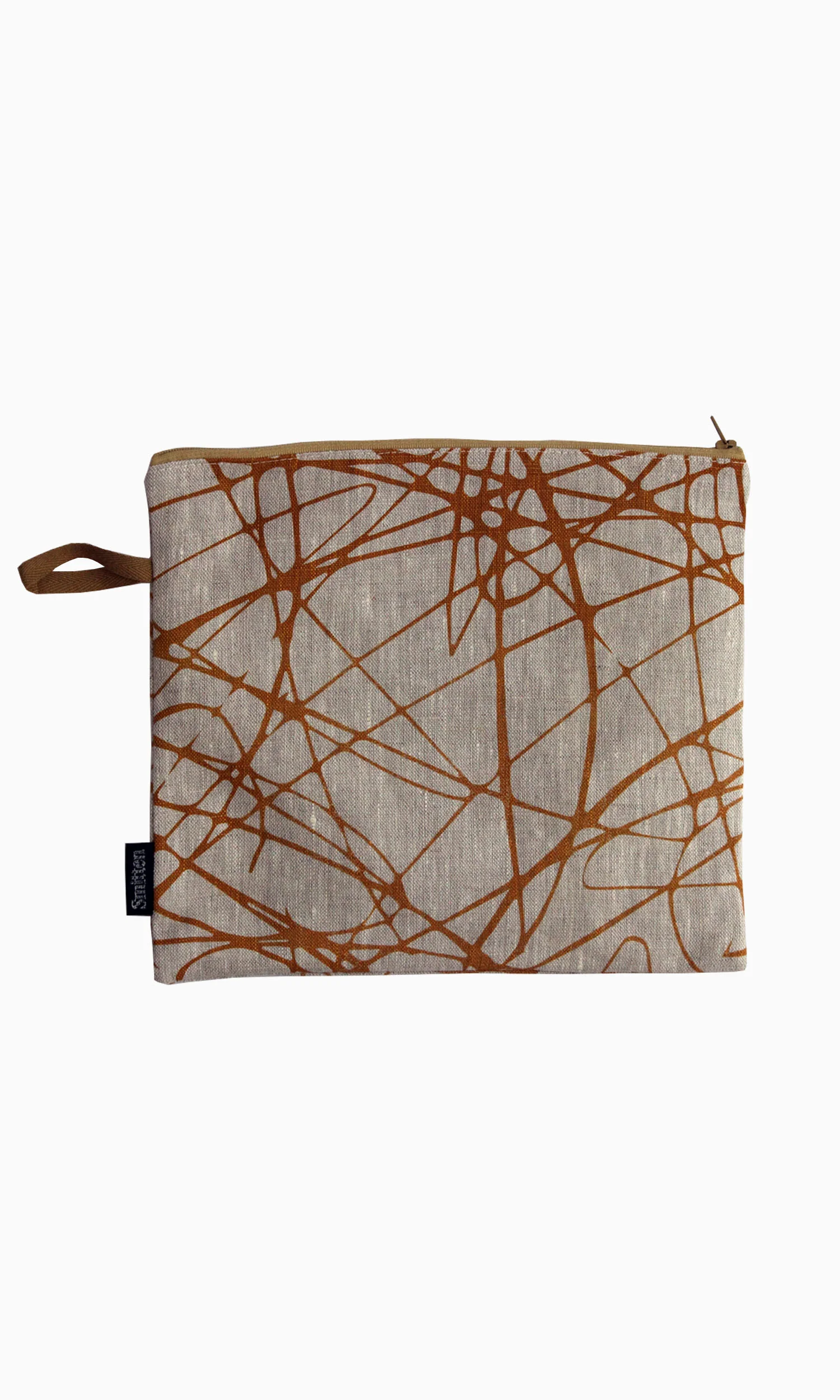 "Scribble" Wash Bag, Mustard by Smitten Design