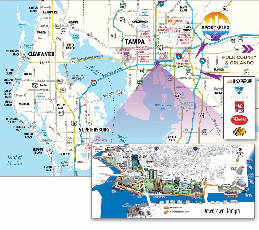 Florida aquarium tampa map