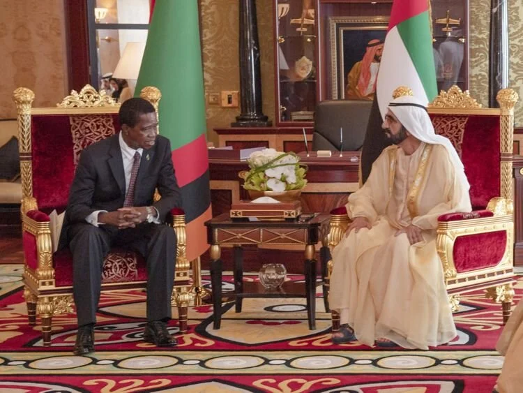 Shaikh Mohammad Bin Rashid receives Zambian president