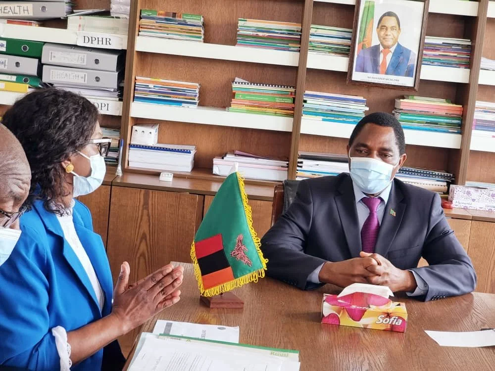 President Hichilema Addresses Drug Shortage During Ministry of Health Visit