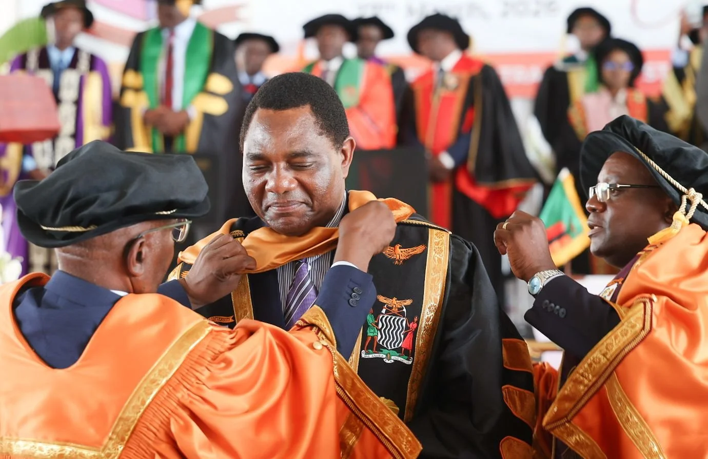 President Hichilema Awarded Honorary Doctorate in Mining by Copperbelt University