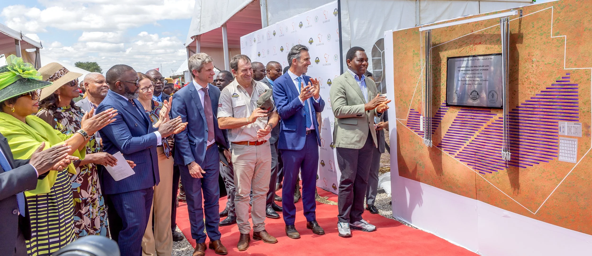 President Hichilema Launches US$350 Million Solar and Battery Storage Project in Chongwe