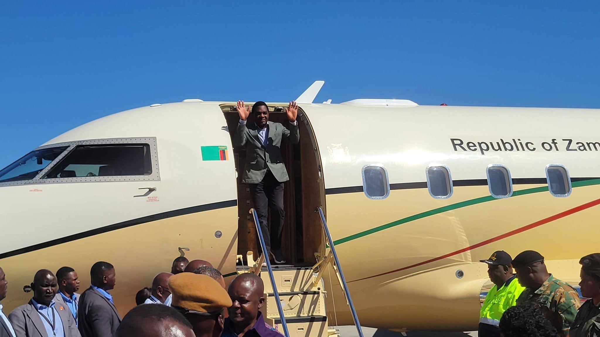 President Hichilema arrives on the Copperbelt for two-day working visit