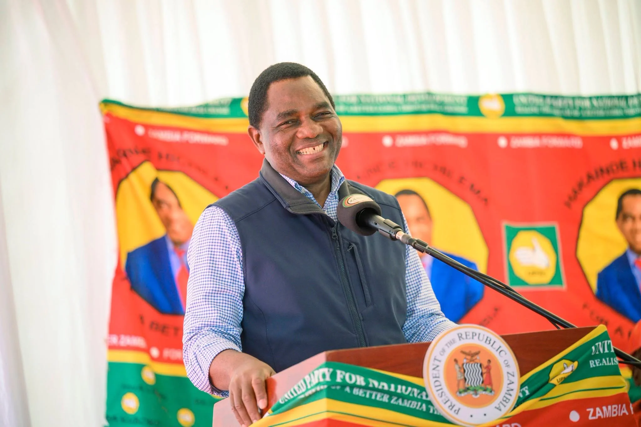 President Hichilema Urges Zambians to Back Continued Development