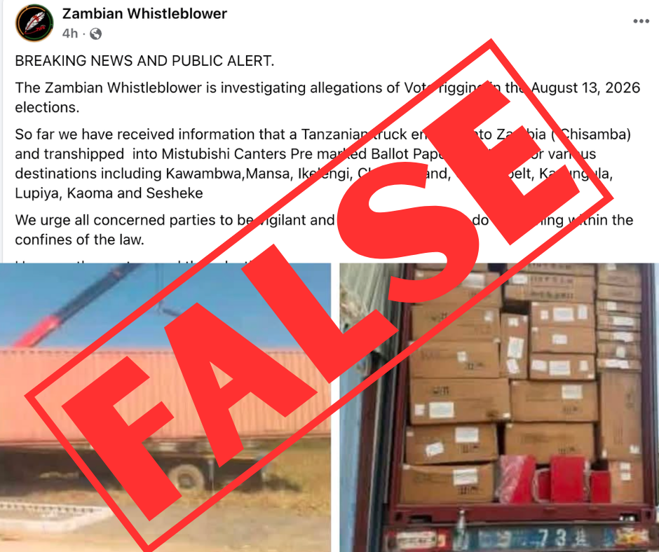No ballot trucks have arrived from Tanzania.