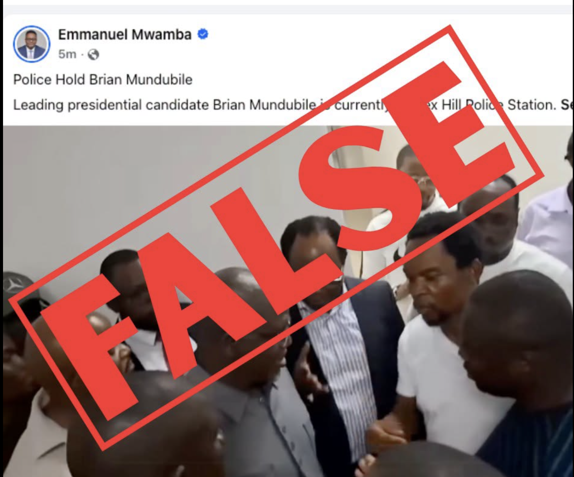 Footage Shared from Emmanuel Mwamba's Account Is An Old Video