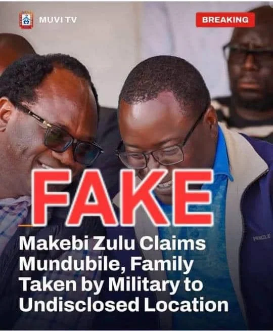 Ministry of Information: Mundubile "Military Detention" Claim Is False
