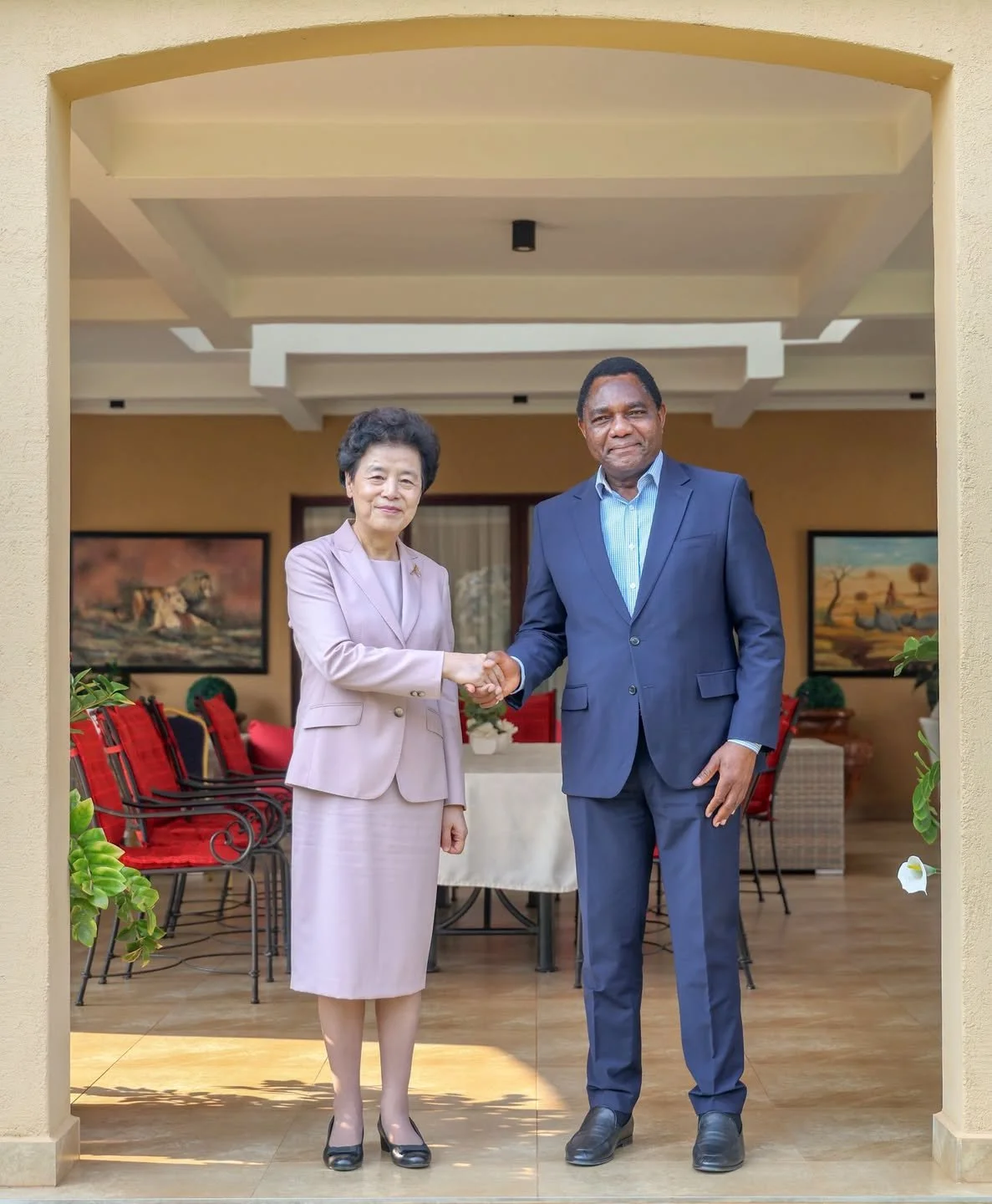 President Hichilema Hosts China's Special Envoy at Community House