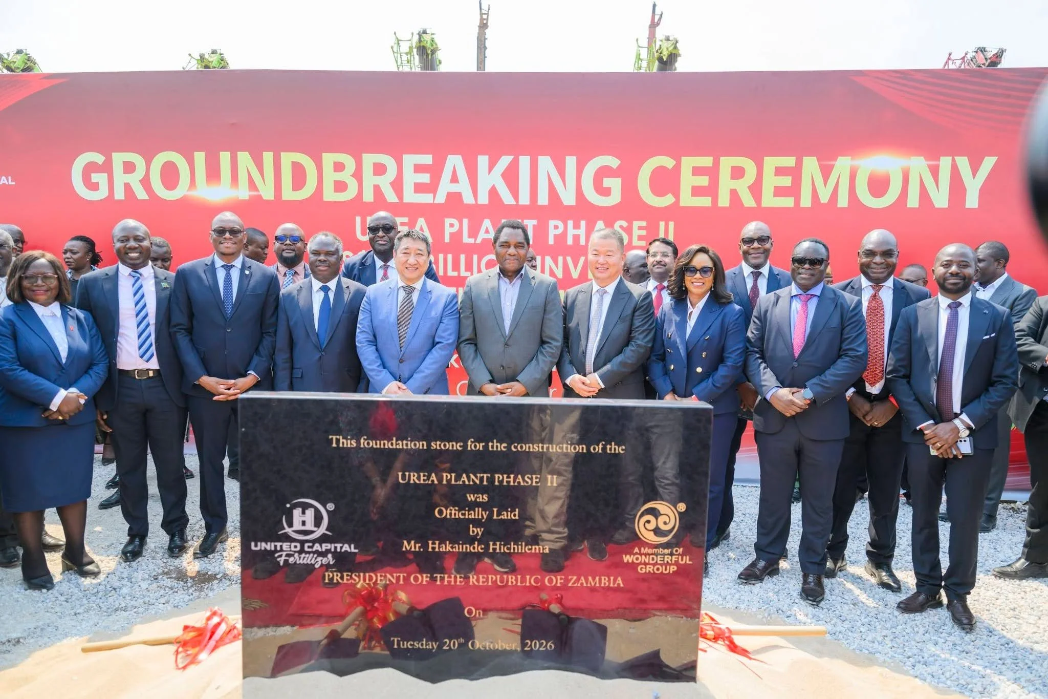 Hichilema Launches US$1.6 Billion Fertiliser Plant Expansion in Chilanga
