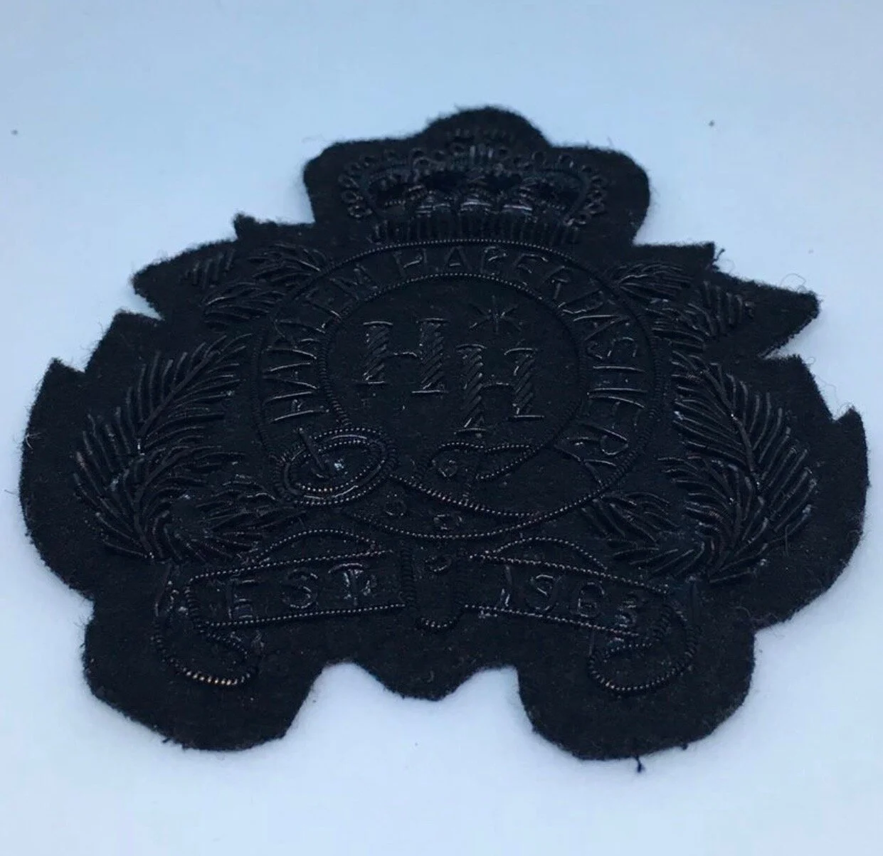 HH Black Metallic Embroidery Patch Small