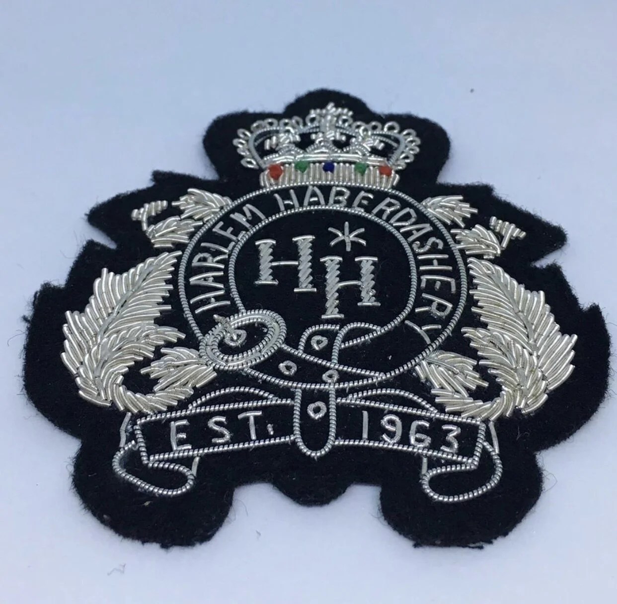 HH Silver Metallic Embroidery Patch Small
