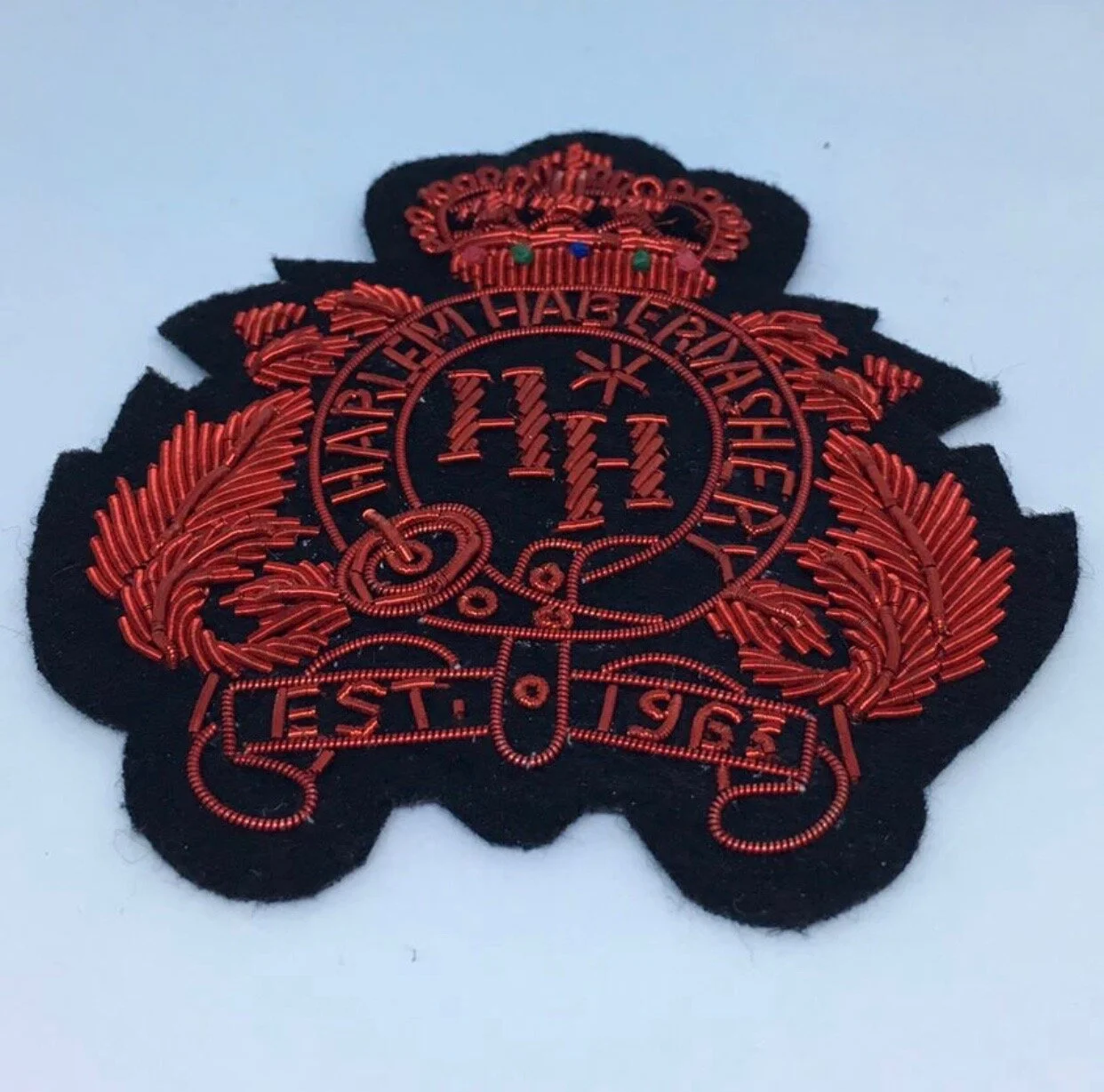 HH Red Metallic Embroidery Patch Small