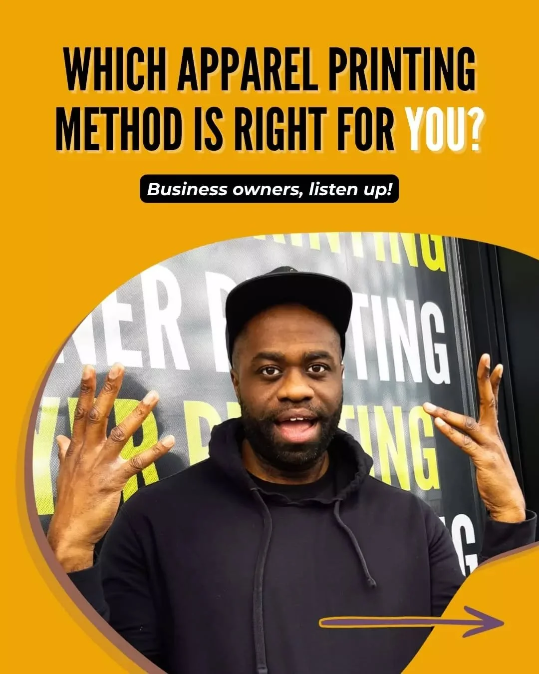 If your business or organization ever orders custom apparel, LISTEN UP!

You need to know which option is right for you. DTF? Screen printing? Embroidery? What's the difference and where does each printing method shine? Let me summarize these main 3 