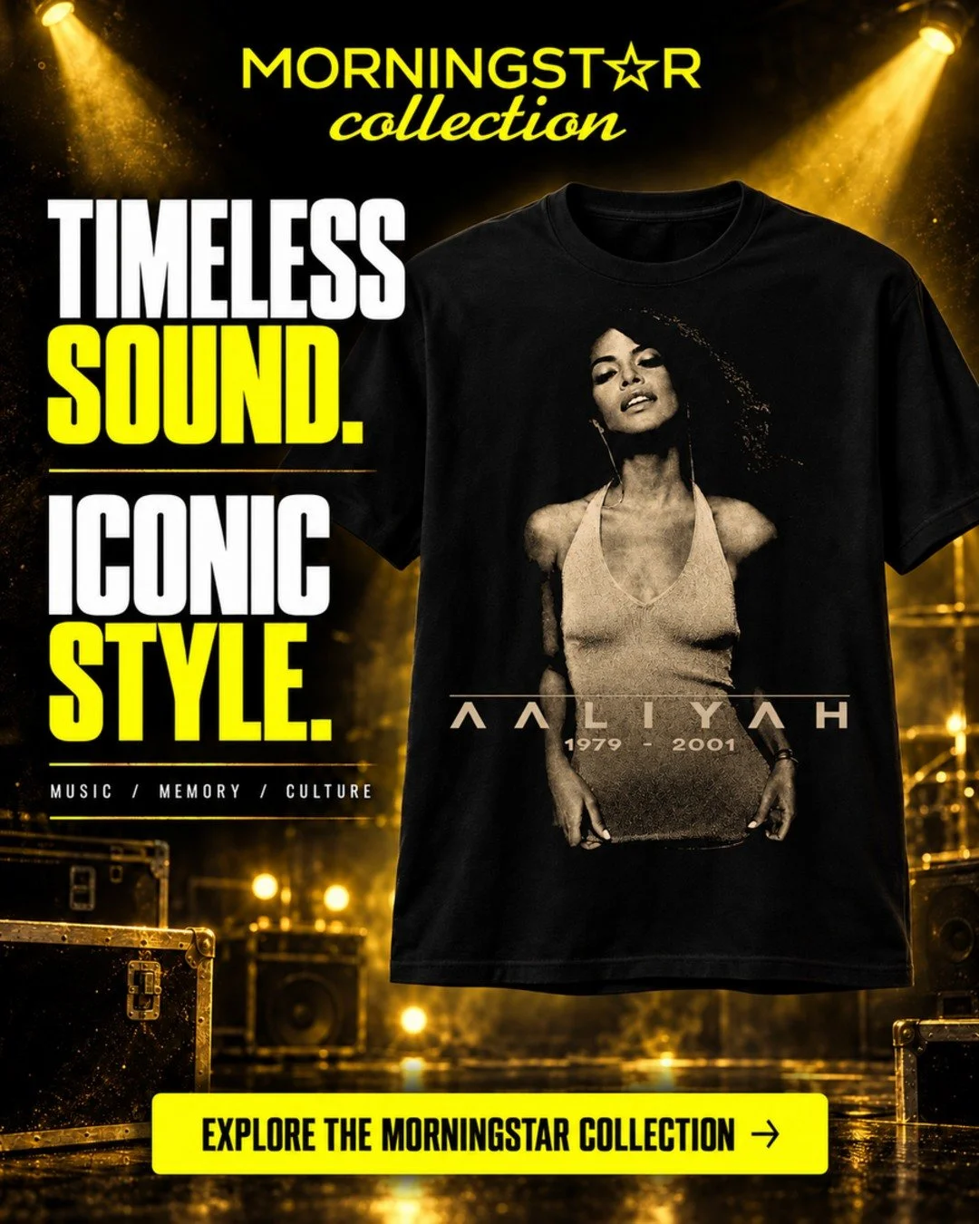 Some sounds never fade. Some style never leaves.

The Aaliyah Memorial Tee brings music, memory and culture together in one timeless statement.

Explore the Morningstar Collection.

#MorningstarCollection #Aaliyah #MusicTees #GraphicTees #TorontoStre