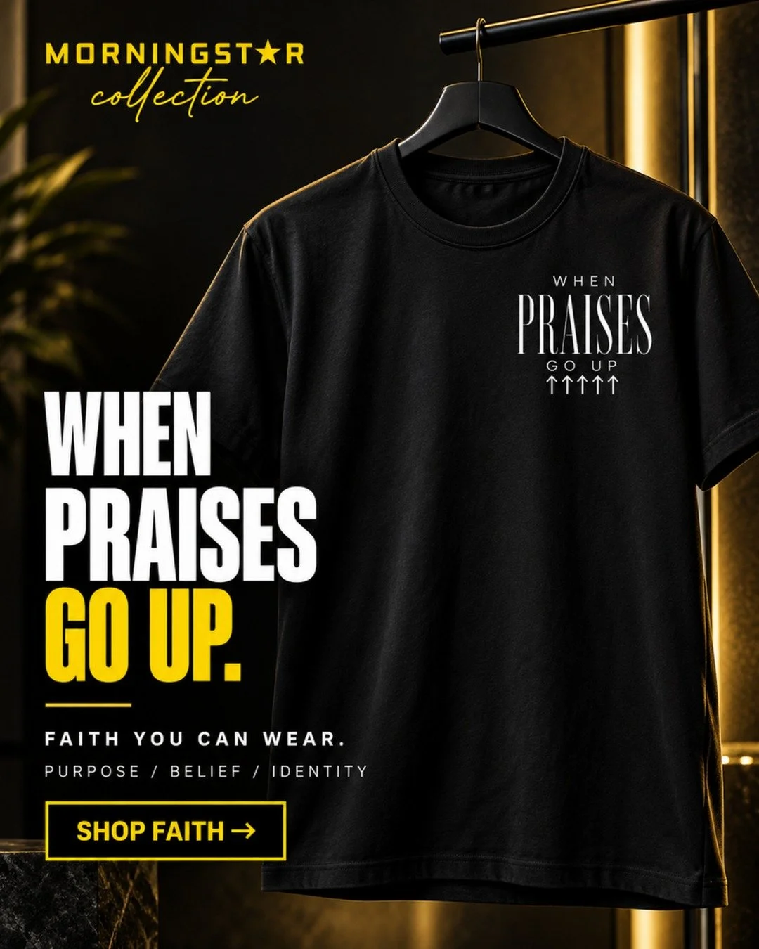 When praises go up, wear the message with purpose.

This faith-inspired tee keeps the statement simple, strong and ready to become part of your everyday rotation.

Explore the Morningstar Collection.

#MorningstarCollection #FaithWear #ChristianAppar