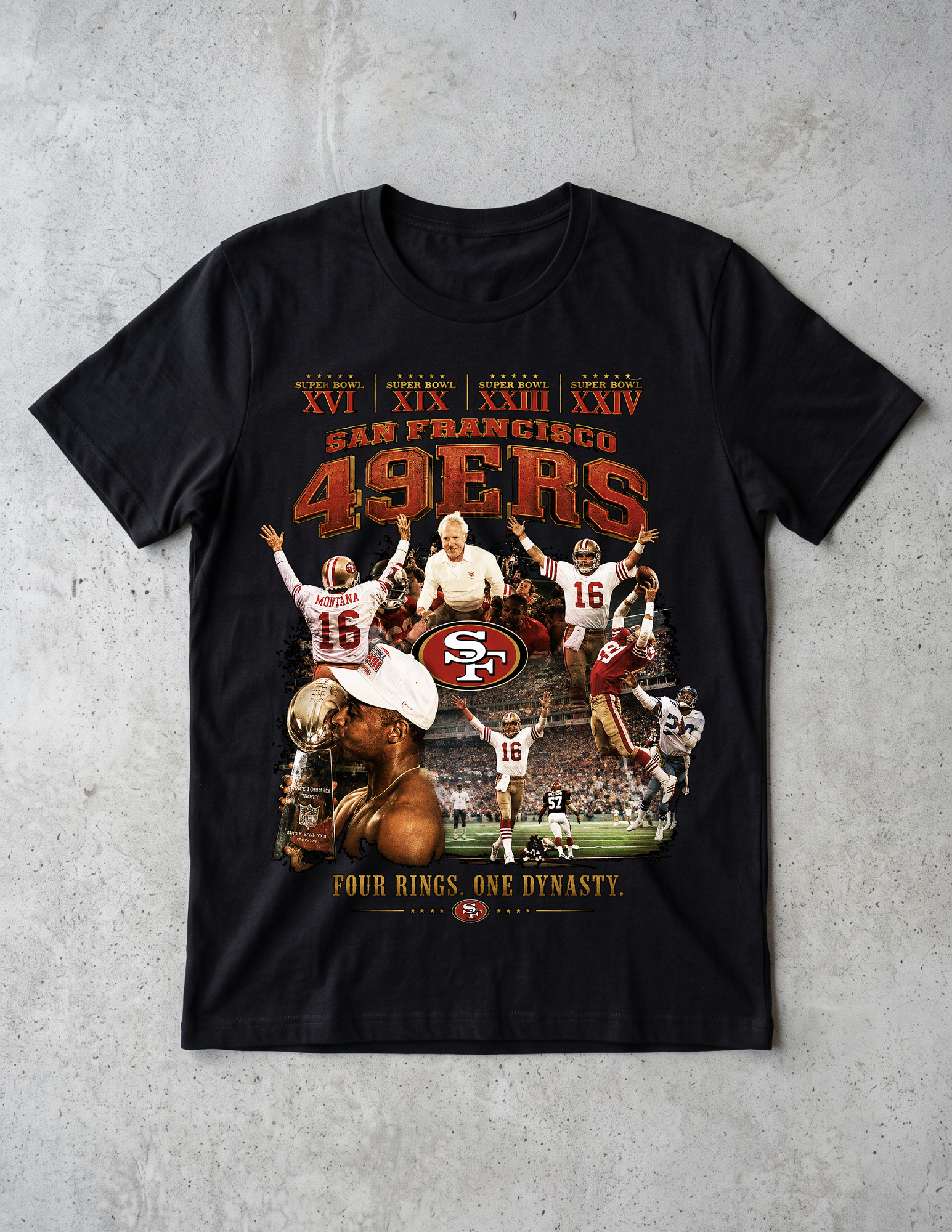San Francisco 49ers: Four Rings One Dynasty Tee