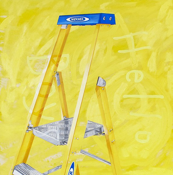  Bex Masey, “Primaries Yellow” Acrylic and oil on Canvas, 31 x 31 inches (2021) 