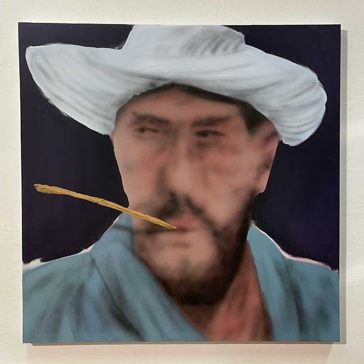  Martin Kacmarek, “Jozo Santana” Acrylic and oil on canvas, 39 x 39 inches (2021) 