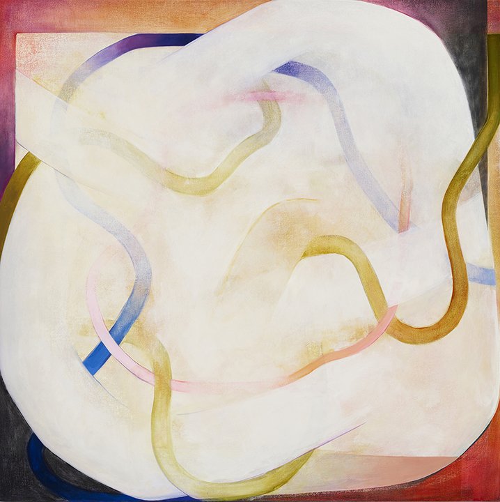 Michelle Bolinger, “Kettle,” Oil and graphite powder on canvas, stretched over board, 30 x 30 inches, 2022, $3000 