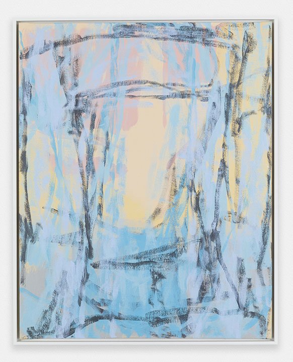  Paul Erschen, “STANCHION,” acrylic on canvas panel, handmade frame, 17” x 21”, 2021 -$1,500 