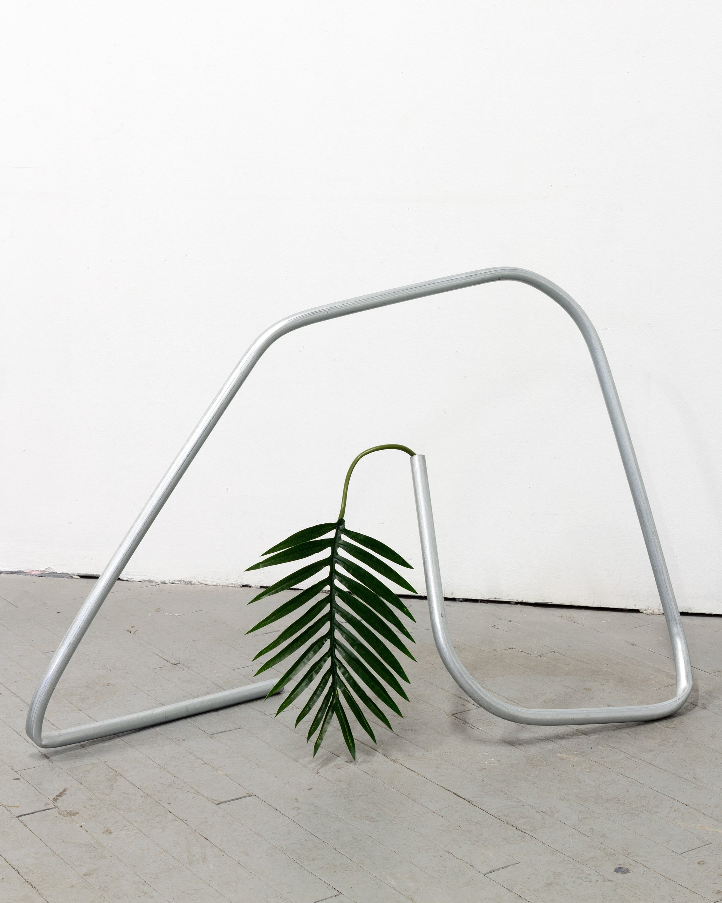   Weather (Sketch)  2025 Galvanized steel, fake plant 40” x 12” x 27” 