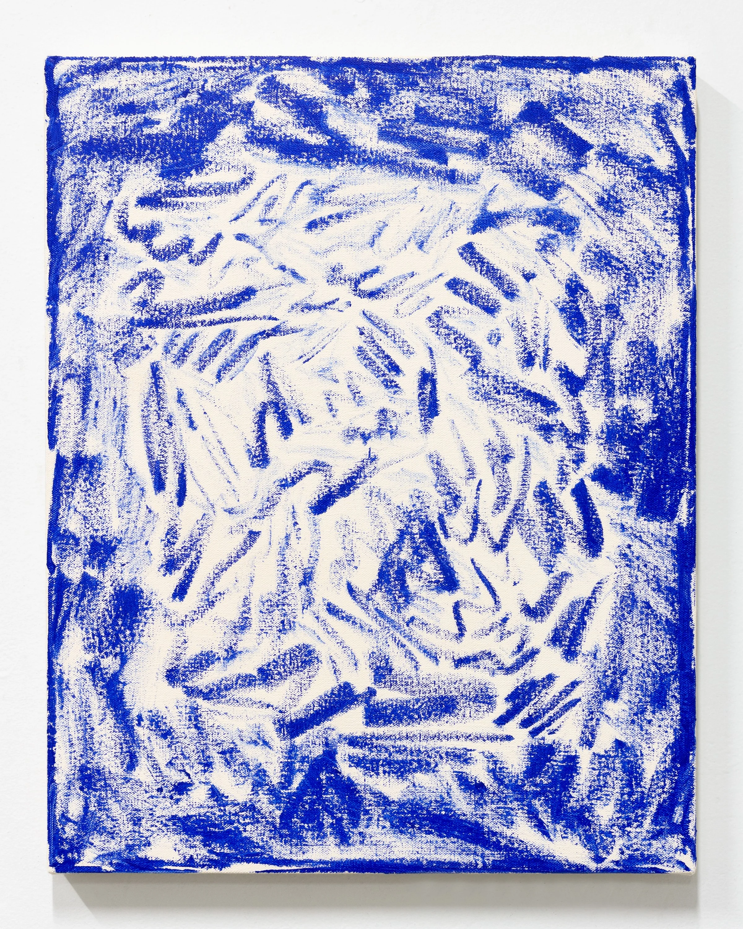   The Same Stream is Never the Same  2025 Acrylic and oil stick on canvas 20” x 16” 