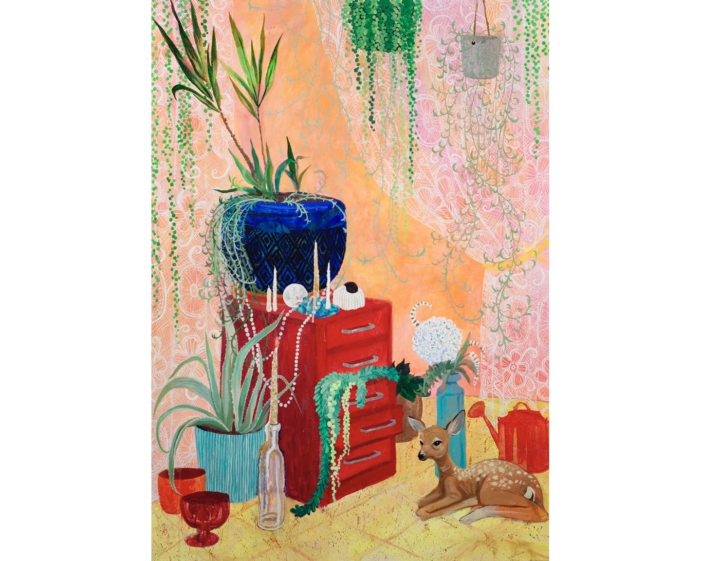  Window of Possibility  2024 Acrylic on linen 55” x 40” 