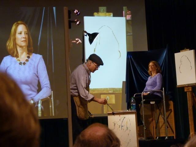 Artist Carl Samson portrait demonstration