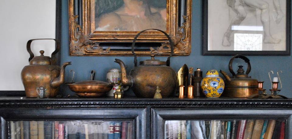 Bookshelf and Artist Carl Samson connoisseurship