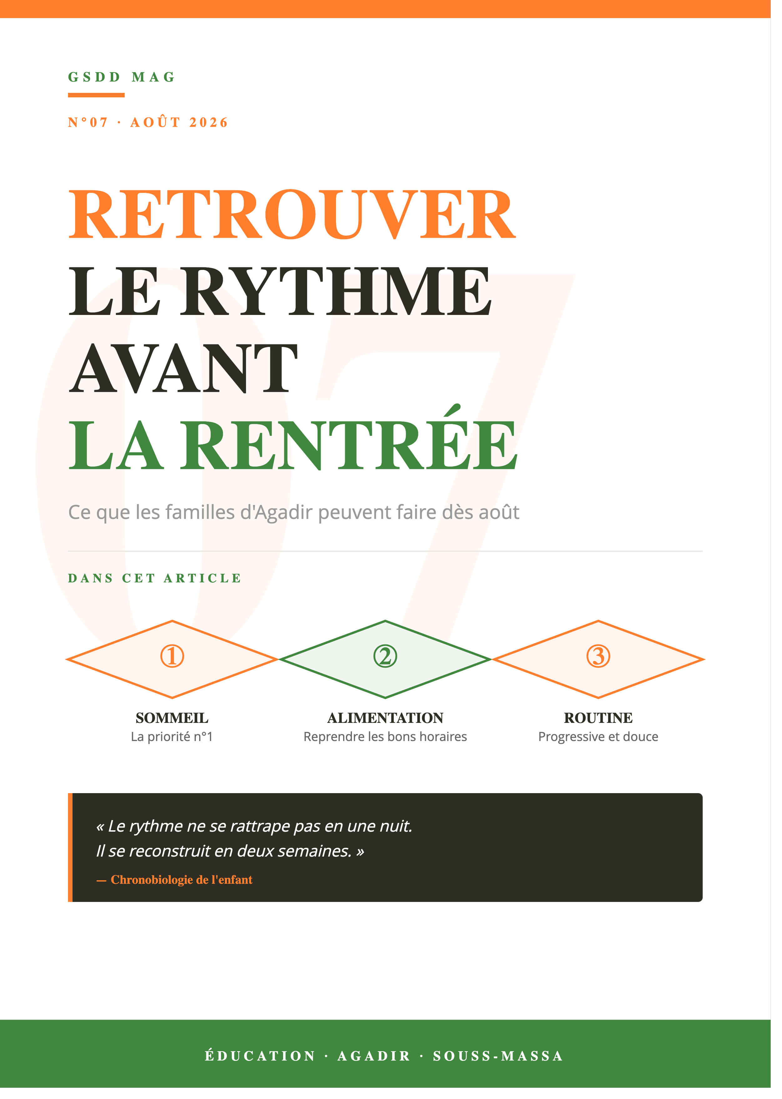Aider son enfant à retrouver le rythme avant la rentrée