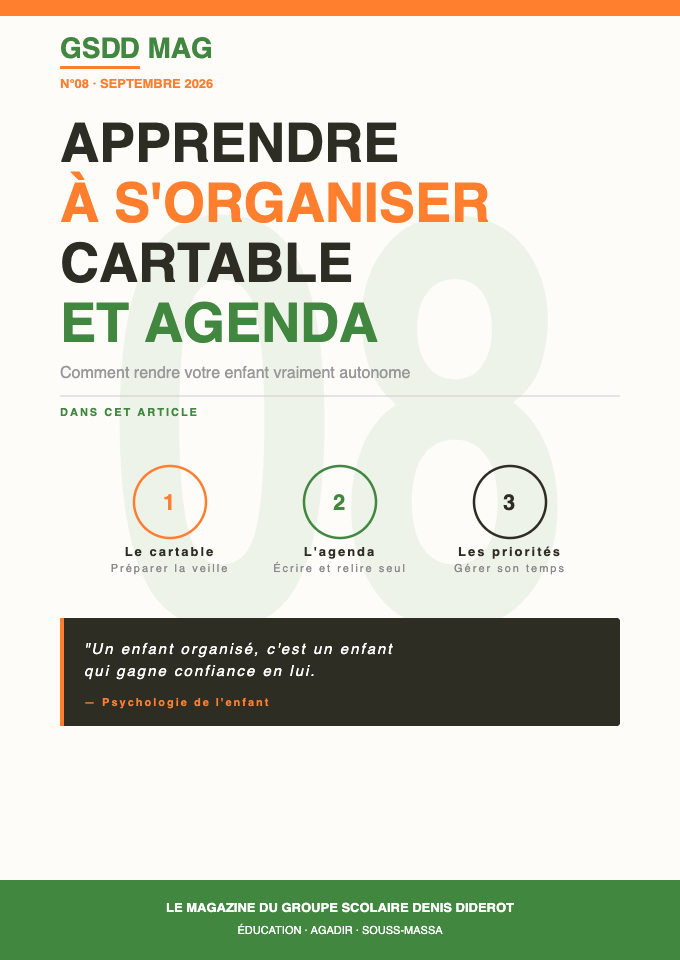 Apprendre à s'organiser : aider son enfant à gérer son cartable seul