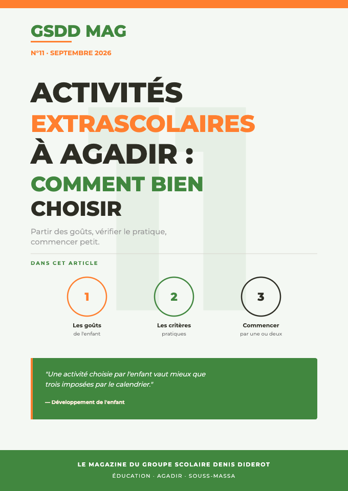 Activités extrascolaires à Agadir : comment bien choisir avant la rentrée