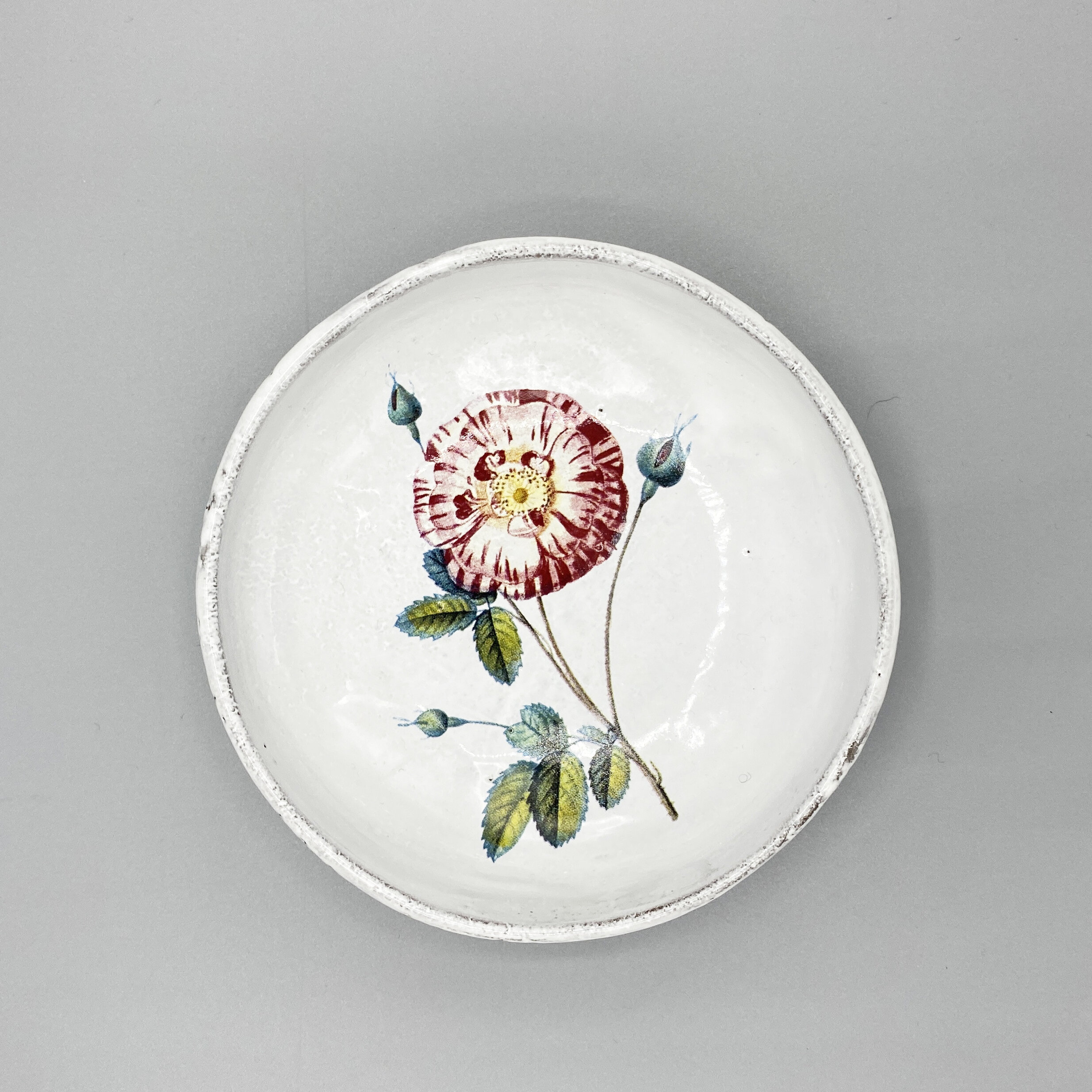 Astier de Villatte and John Derian Small Platter with Flower — CHEZ DEDE