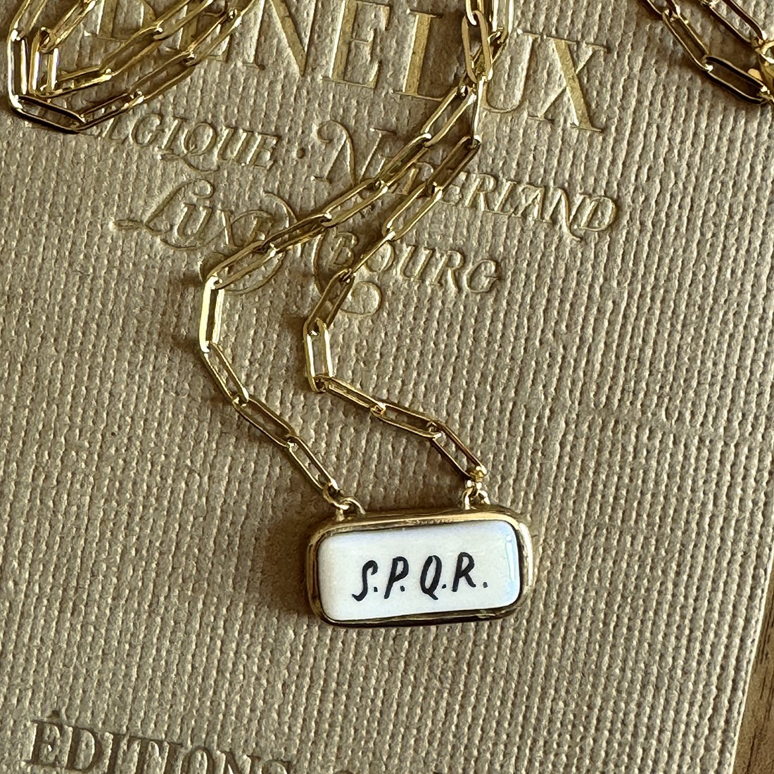 Chez Dede Jewelry - necklace - SPQR