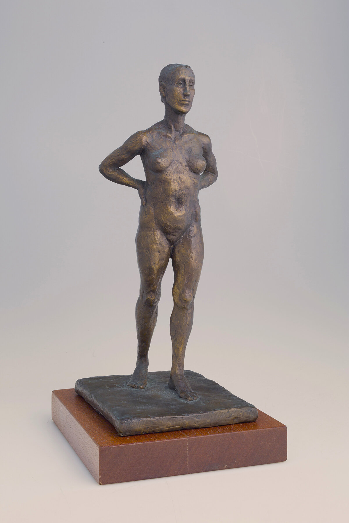 “Forthright Woman”, bronze, 13”H x 5”W x 7”D, 2008