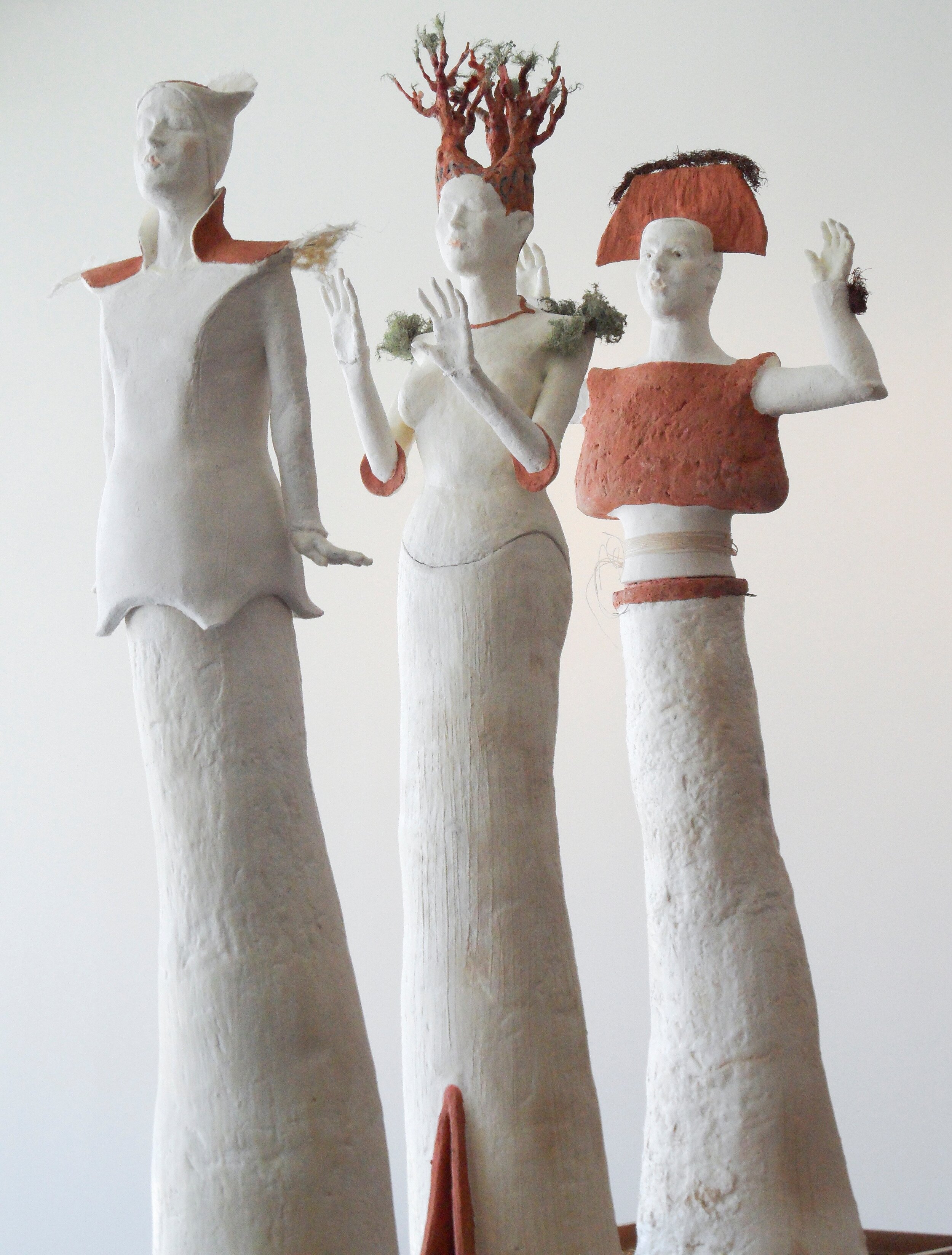 “Through Time and Place”, mixed medium terra cotta, 37”H x 32”W x 15”W, 2012