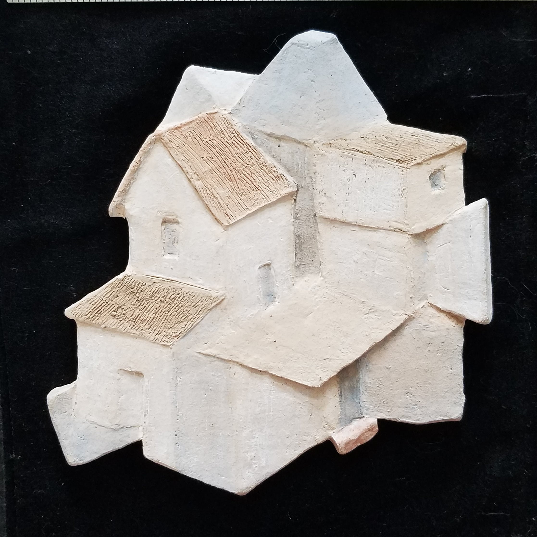 “A House of Many Rooms”, terra cotta relief, 4.5”H x 5”W x .25”D, 2019
