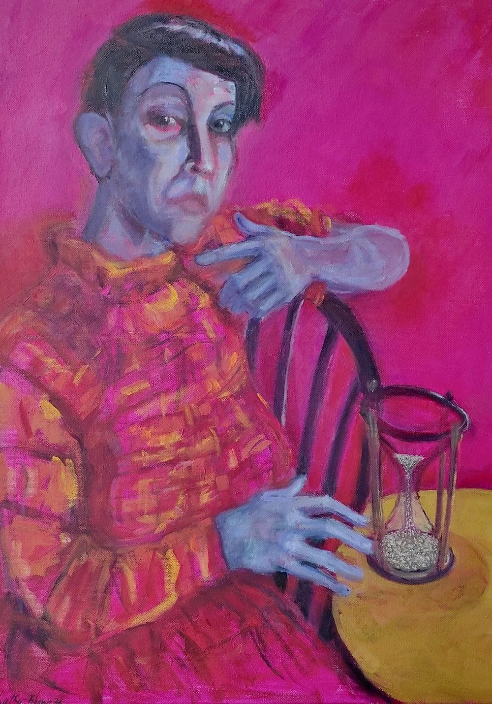 “Existential” oil on canvas, 24”H x 18”W, 2025