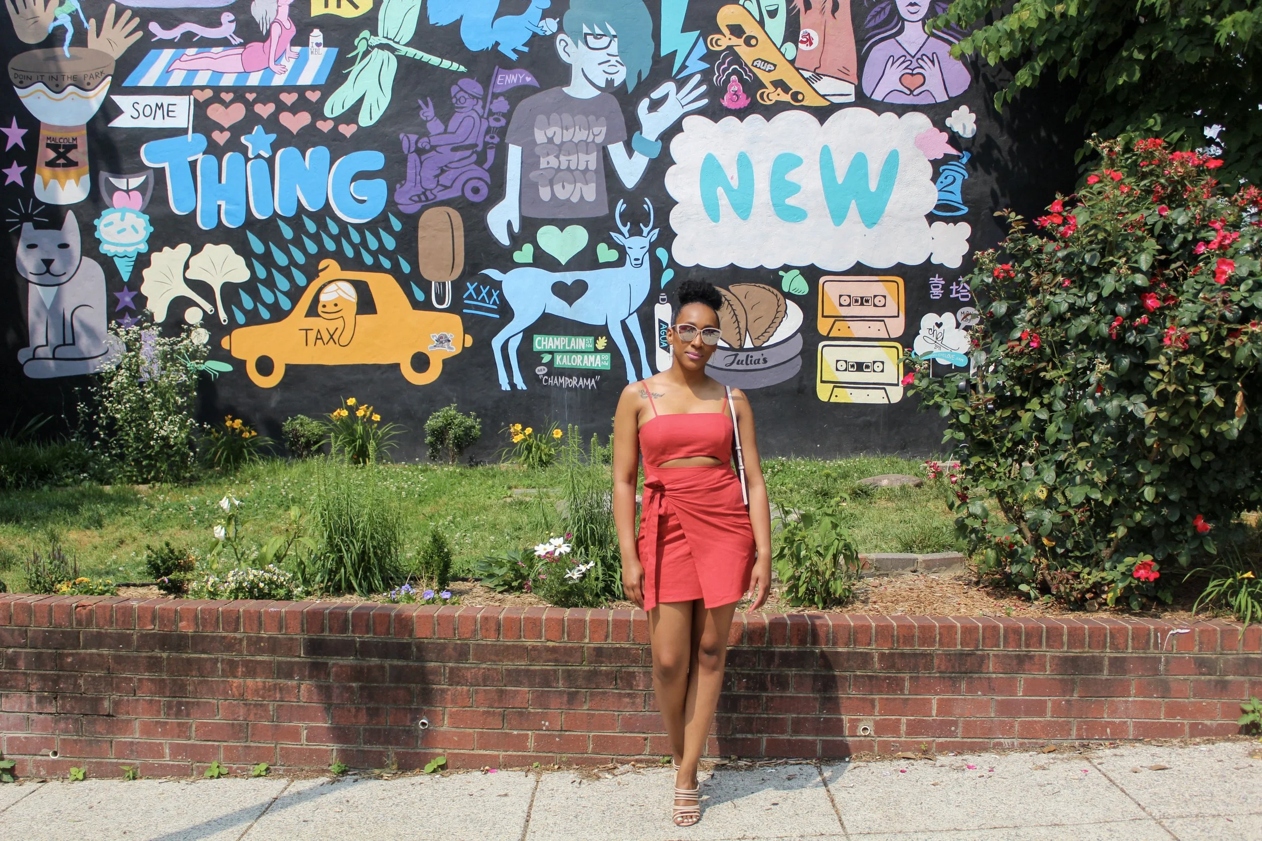 rust colored wrap dress