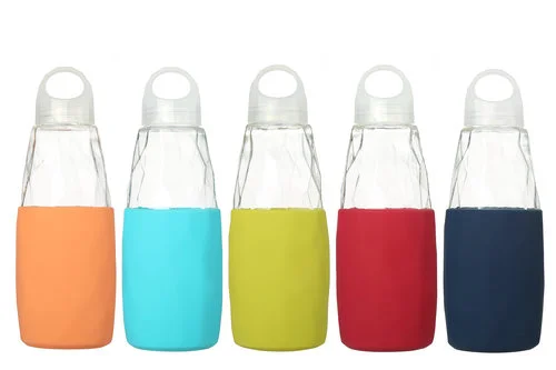 Refillable, Eco-Safe Glass Water Bottle Starting at $14.99 Colors: Orange, Navy Blue, Green, Blue, Red, Black