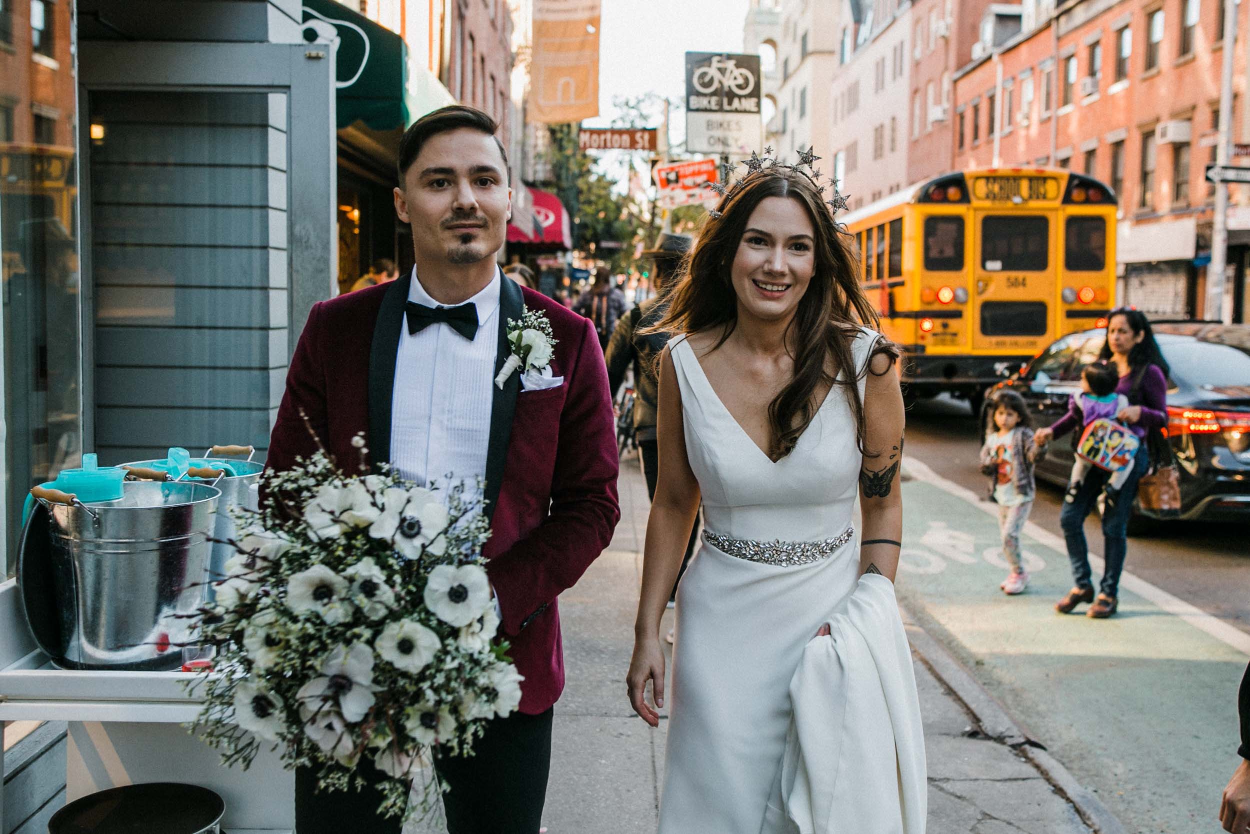  Sarah Kuszelewicz Photography New York City International Elopement Lifestyle Wedding Photographer marlton hotel wedding nyc 