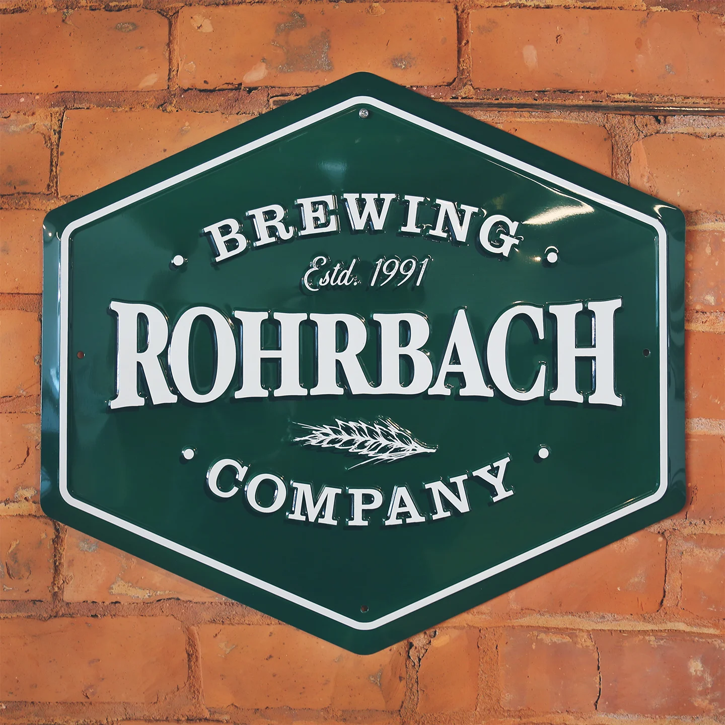 Rohrbach logo tin tacker sign