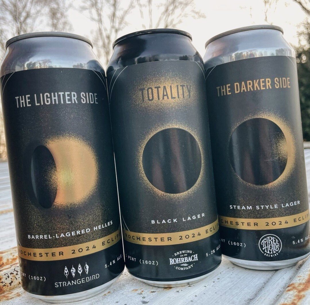 Gotta catch 'em all 🌖🌘🌑⁠
⁠
Have you tried each of the Eclipse beer releases yet?⁠
⁠
📸 @clevelandroc⁠
⁠
#roceclipse2024 #solareclipse #exploreroc #rochesterny #visitroc