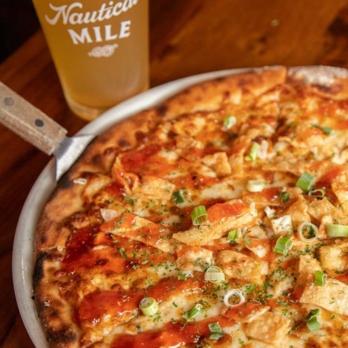 This week's specials on Railroad Street: Crab Rangoon Pizza, Garlic Parmiyaki wood-fired wings, Summer Salad. ⁠
⁠
Join us at the beer hall tonight for live music, good food, brews, and cocktails 🔥⁠
⁠
#woodfiredkitchen #craftbrewery #rocny