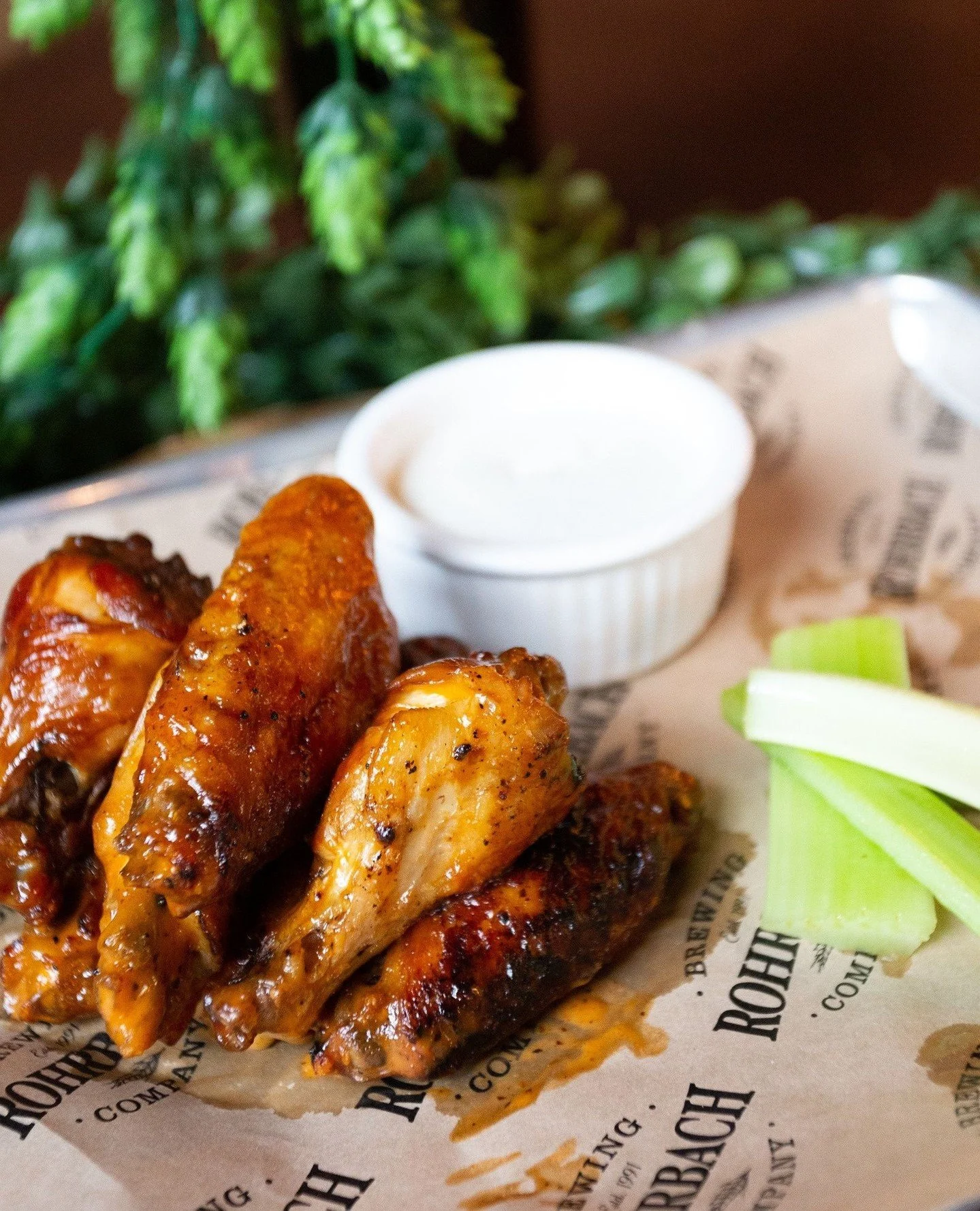 Ghost your leftovers for Wing Wednesday at the Buffalo Rd. Brewpub. 🍗 &rarr; 10 boneless or bone-in chicken wings + a pint of your choice* for just $18⁠ starting at 4pm.⁠
⁠
*Select premium upcharges may apply⁠
⁠
Full Brewpub menu: https://www.rohrba