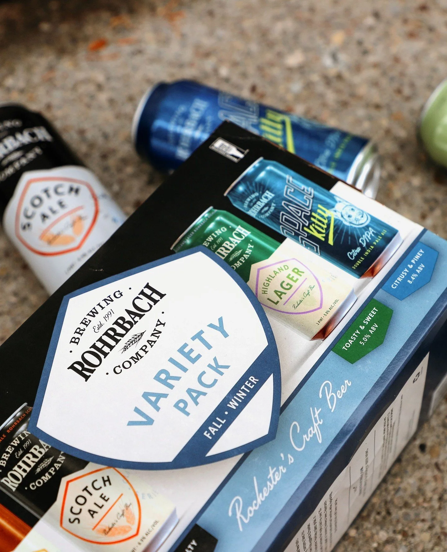 Your neighbors hand out fun-size candy bars. You hand out driveway invites and a Fall Variety Pack. 💀 Guess who&rsquo;s the real MVP of Halloween.⁠
⁠
#rohrbachvarietypack #rocbeer