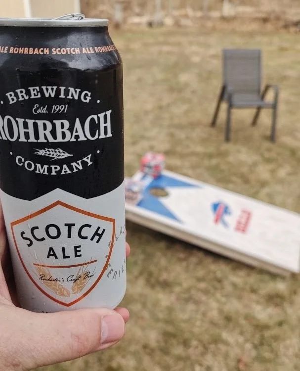 Squish the fish [with a Scotch Ale in hand]. #gobills⁠
⁠
📸 Untappd fan