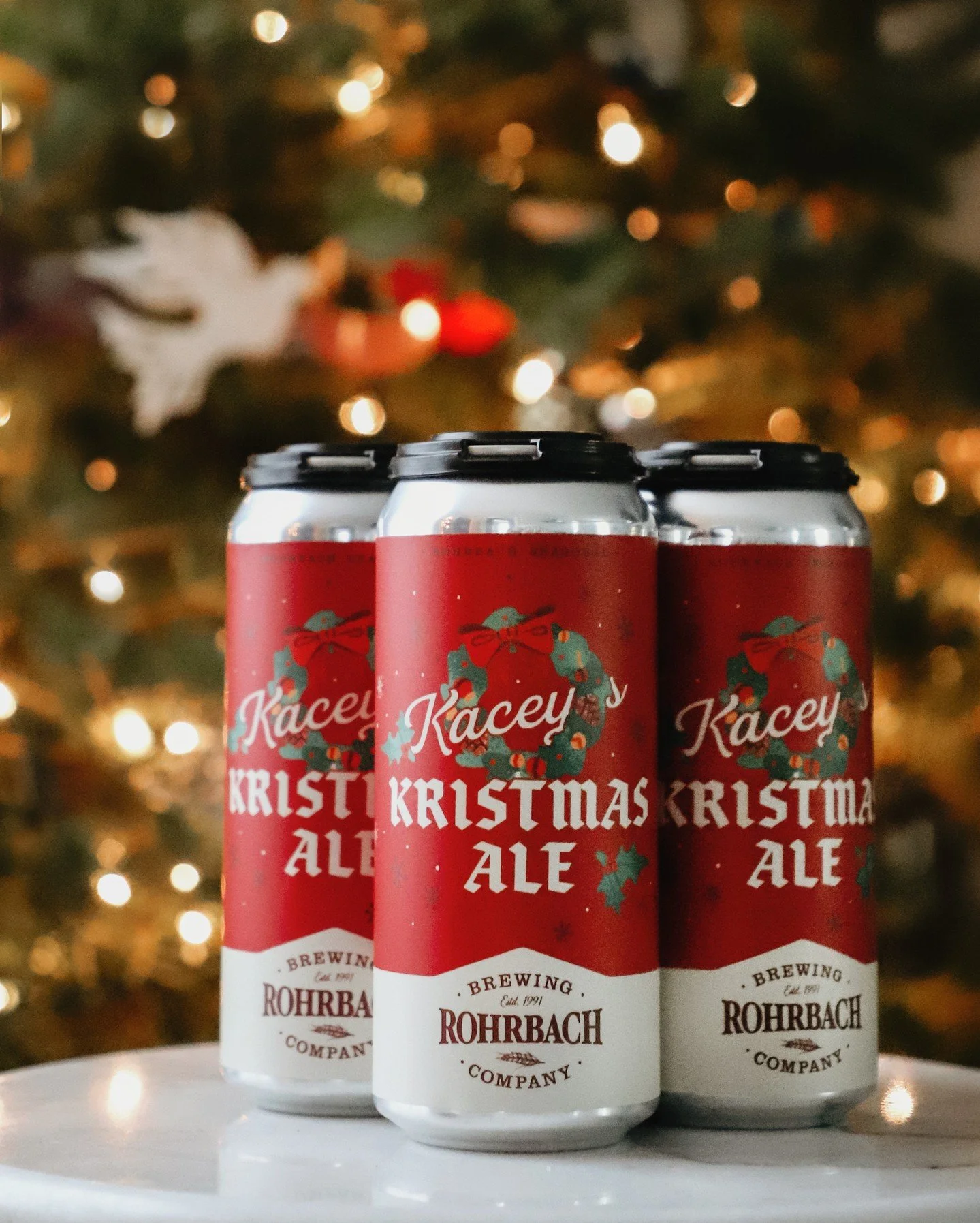 The ultimate tree-decorating companion🎄 Not your typical Christmas Ale, Kacey's is a zippy brown ale boasts notes of chocolate, coffee, and semi-tart cherries. ⁠
⁠
It got a slightly updated look this year, but it's still the same beloved seasonal!⁠

