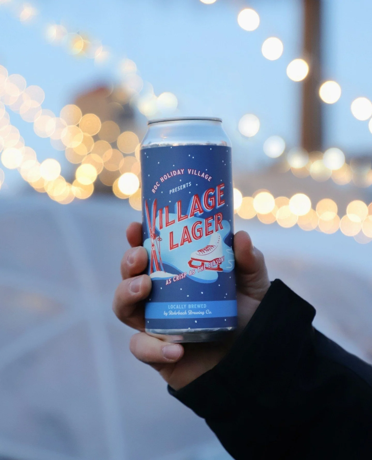 Roc Holiday Village flipped the lights on, and we flipped the taps. Village Lager is BACK for its third year, freshly canned and hitting shelves all around Rochester. We're so grateful to keep this hometown collab flowing. Grab it while it&rsquo;s ho